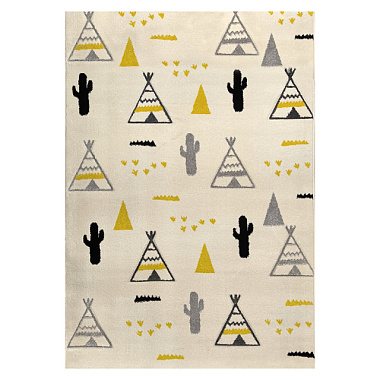 Ковер Reggi Прямоугольник 1,33*1,9 м WHITE/WHITE D711A