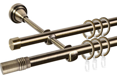 Карниз АС Март Grace Наконечник Цилиндр металлический антик D16Г/16Г 2 м