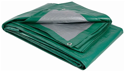 Тент Тарпаулин плотность 120 гр/м2 зелено-серебристый 4*8 м