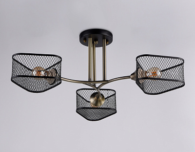 Люстра Ambrella TR80171/3 SB/BK бронза/черный E27/3 max 40W D600*215**