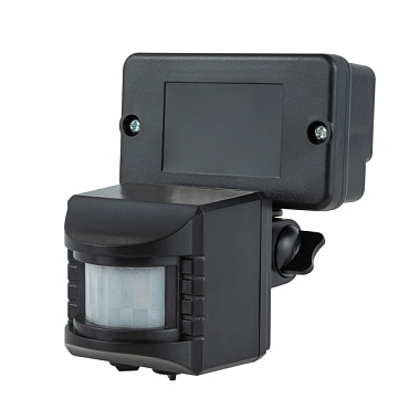 Датчик движения Duwi DDF-01 для прож.180° 1200Вт 5-600с/2-12м/3-2000Лк IP44 черный 25830 8