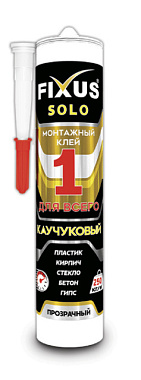 Клей Идеал Фиксус Соло-250 монтажный прозрачный 280 мл КМС-250