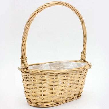 Корзина плетеная ива натуральный D25*17,5 H11,5/HH30 B20*10 4630270020116