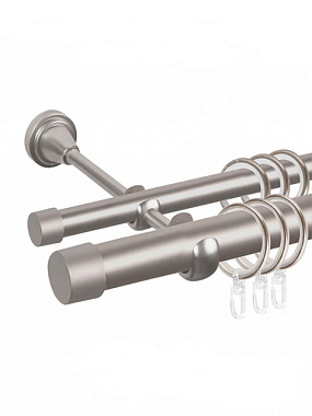 Карниз АС Март Prime металлический упакованный сатин D16Г/16Г длина 1,6 м