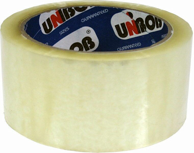 Клейкая лента Unibob 400 упаковочная прозрачная ИУ 48 мм*66 м 31245