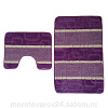 Комплект ковриков Primanova Quadro для ванной 2 предмета фиолетовый*
