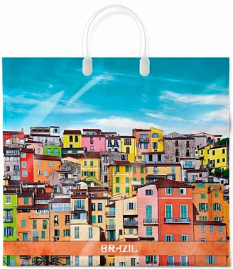 Пакет Бразилия с пластик ручкой 37*34*6 см 42267