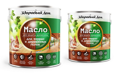 Масло Здоровый Дом для террас и деревянных полов белое 0,75 л