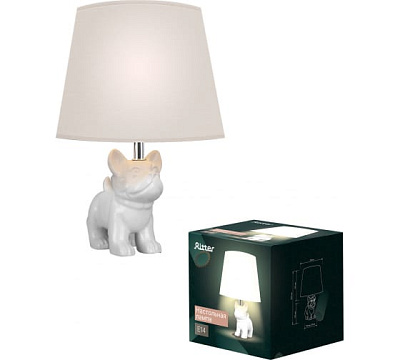 Светильник Ritter Buddy настольный с абажуром белый E14 провод 1,6м 52703 9*