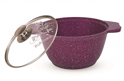 Кастрюля Kukmara Trendy style со стеклянной крышкой 1 л к11tsm