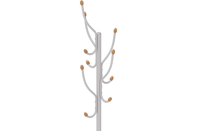 Вешалка напольная с деревянными наконечниками ВКО1/МС матовый серый