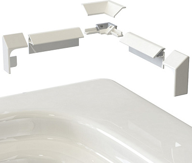 Бордюр для ванны K.S. Studio П-образный 30 мм с комплектом заглушек 180/3