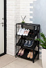 Этажерка Violet Vikea для обуви 4-х ярусная черный 785407**