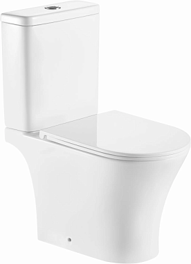 Унитаз-компакт Eva Gold безободковый сиденье тонкое ДП крепления арматура гориз выпуск A2801