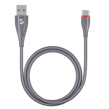 Кабель Deppa Ceramic USB-Type-C серый 1 м 72289