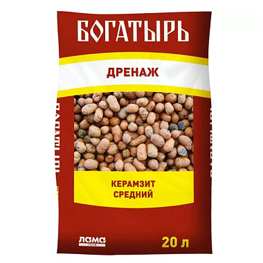 Керамзит Лама Торф Богатырь дренаж средний 20 л