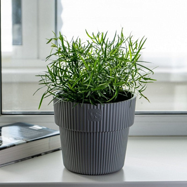 Горшок VipSet Алемар с дренажной системой серый 2,4 л АМА-2,4-03