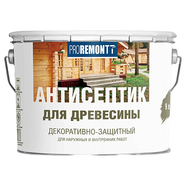 Средство деревозащитное Proremontt антисептик бесцветный 9 л Л-С