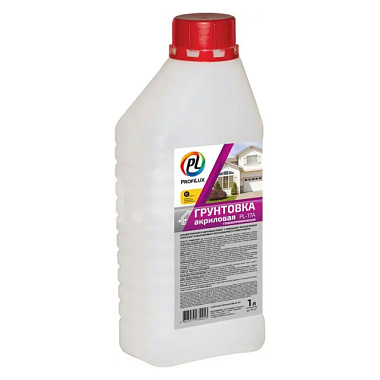 Грунт Profilux акриловый для наружных и внутренних работ малиновый эт 1 л PL-17A