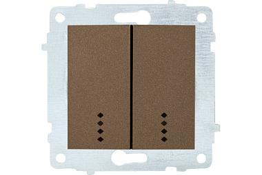 Механизм выключателя Ovivo 2 кл. 10А инд. мокка 600-000219-203