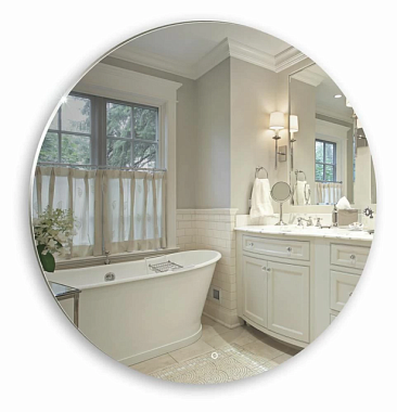 Зеркало LED Серебряные зеркала Саванна подсветка сенсорный выключатель D77 см ФР-00000954