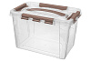 Ящик Econova Grand Box универс с замками и ручкой 290*190*180 мм 6,65 л коричневый 433200214