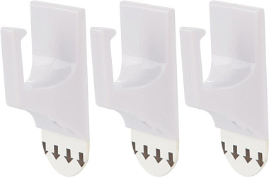 Крючки ABS самоклеящиеся 2,5*4,5 см до 1 кг 8079 Park 3 шт/уп