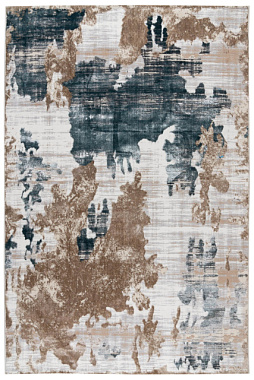 Ковер Белла Прямоугольник 1,6*3 м D009A CREAM SHIRINK/BLUE FDY