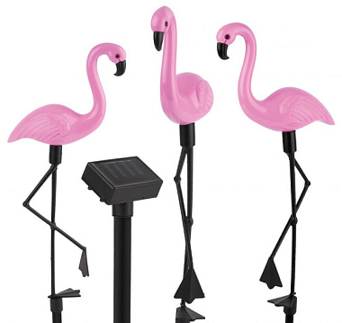Светильник садовый Эра Фламинго на солнечной батарее пластик 3 шт 52.5 см ERADF008-06 
