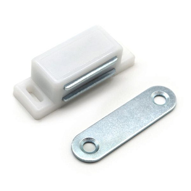 Магнит StahlBuro L-45 h-14 мебельный белый 4 шт 15558