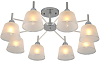 Люстра Schaffner Steffani 3515-8 CR+WH 40W  76*76*27,5 см