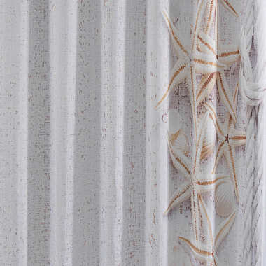 Штора для ванной Санакс с рисунком без колец полиэстер Морская звезда 180*180 см 01-94