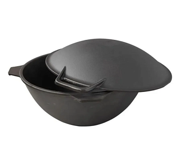 Казан татарский Гардарика чугунный походный крышка-садж 15 л 1615-5