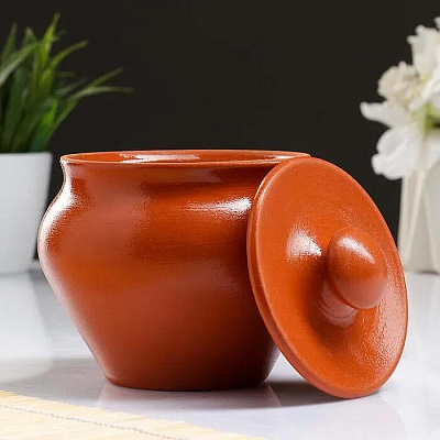 Горшок керамический пищ. 0,7 л терракот ГП 0,7