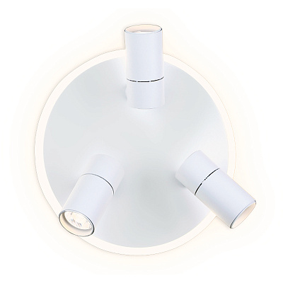 Светильник поворотный Ambrella светодиод FW261/3 SWH белый песок LED 4200K 16W+3W*3 D280*120*