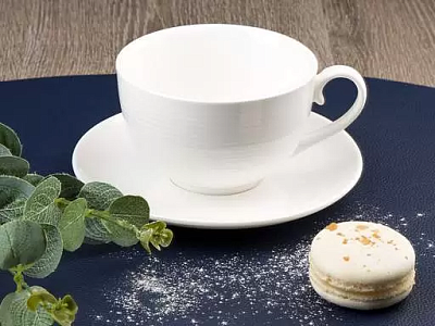 Чашка с блюдцем Nouvelle Home Маршмеллоу фарфор 310 мл min6 0530261