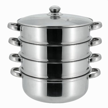 Мантоварка Добрыня 3 сетки нерж сталь 26 см DO-1711