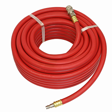 Шланг Stels пневматический резиновый, 10*16 мм, 24 бар, армированный, быстросъем, 20 м