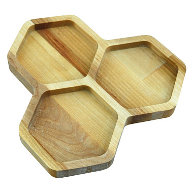 Менажница Мультидом Соты 3 секции 18*18*1,8 см МФ18-331