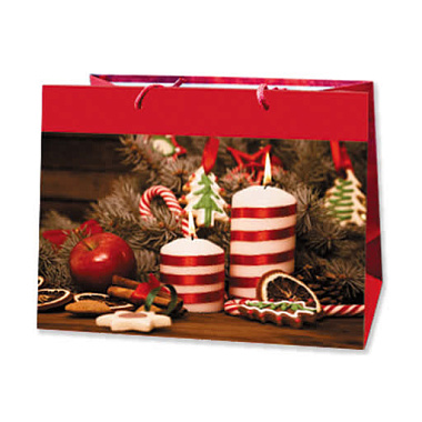 Пакет Антелла НГ Горизонт бумажный подарочный M 22,9*17,8*9,8 см 27727