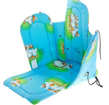 Сиденье Ника мягкое с подлокотниками для санок бязь СС2**