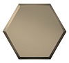 Сота зеркальная декоративная бронзовая плитка с фацетом 10 мм 200*173 мм СОЗБ1
