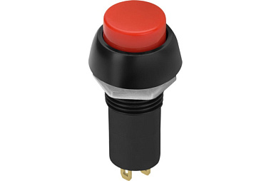 Выключатель Duwi кнопочный 2 контакта красная 250В 3А ВКЛ-ВЫКЛ Без фиксации!! PBS-11B 26856 7