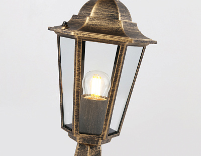 Светильник Ambrella ST2025 GD/BK/CL уличный ландшафтный зол/черный/прозр IP54 E27 max 40W D150*400*