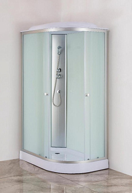 Душевая кабина Eva Gold F121WS-L левая низкий поддон рифленое стекло хром мат проф 80*120 см