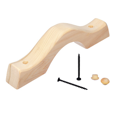 Ручка дверная Банные штучки с заглушками, большая, осина 35*7,5 см