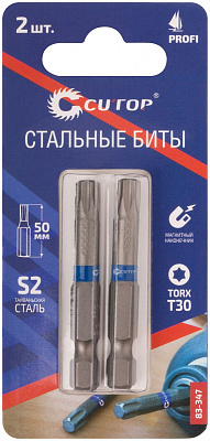 Набор бит Cutop Profi стальных 2 шт Torx T30 50 мм 83-347