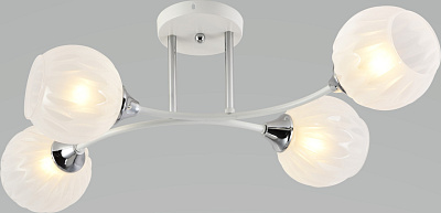 Люстра Schaffner Bajo 23800-4 WH+CR 4*E27 60W 63*33*24,5 см