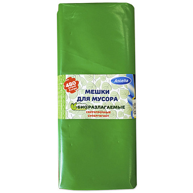Мешки для мусора Антелла биоразлагаемые прочные 480 л 3 шт 110 мкм 26492