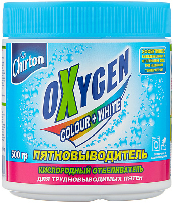 Отбеливатель - пятновыводитель Chirton кислородный порошок оксиджен 500 гр 416981